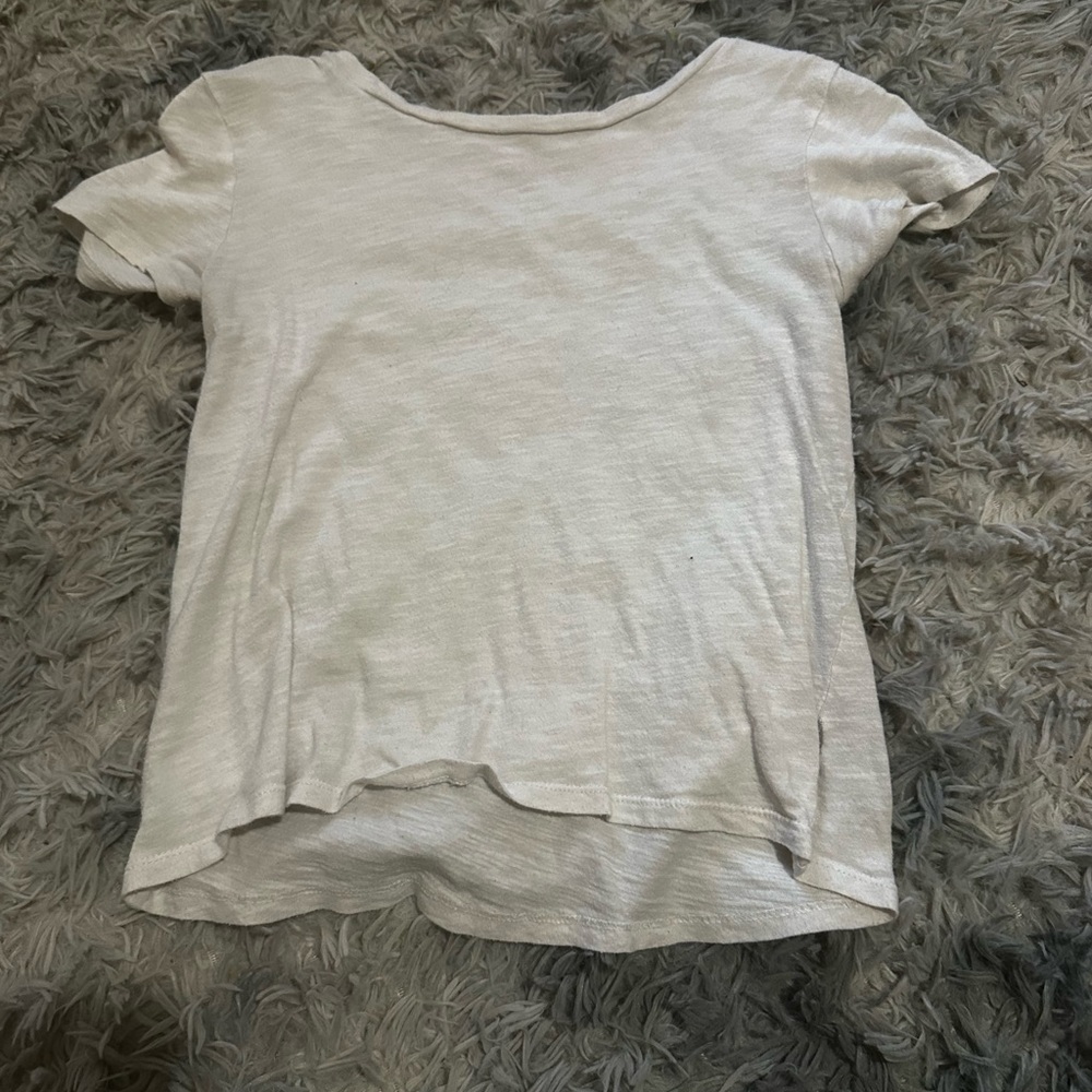Soft White Long Crop Top